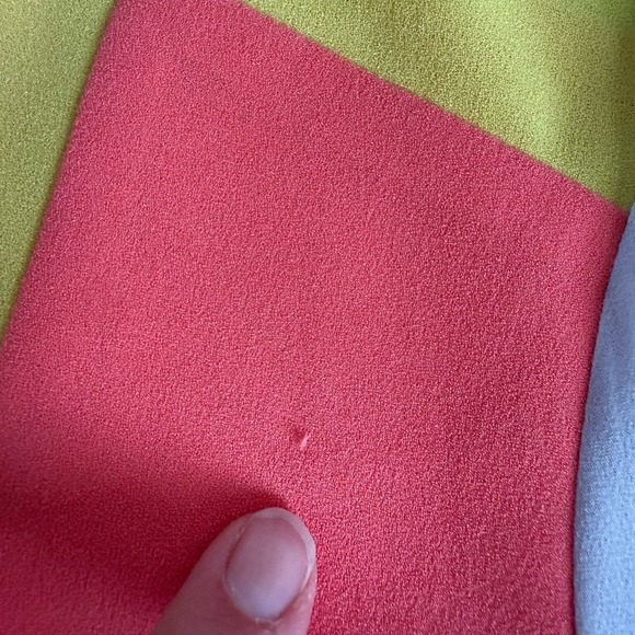 BCBGMAXAZRIA Cally Dress Women's XS Neon ColorBlock Chic Modern Contemporary - Picture 9 of 9